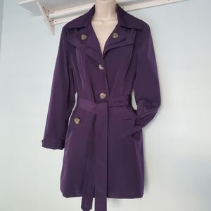 London Fog Single Breasted Navy Coat - Sz M